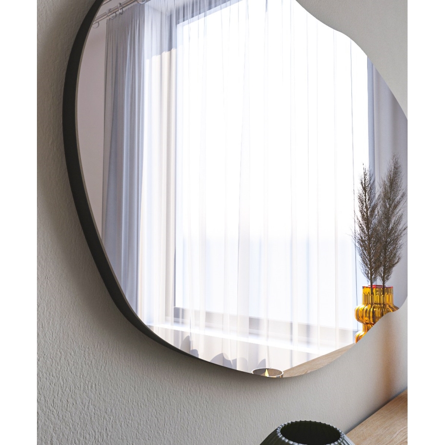 muur spiegel LOSSA 89x52 cm zwart