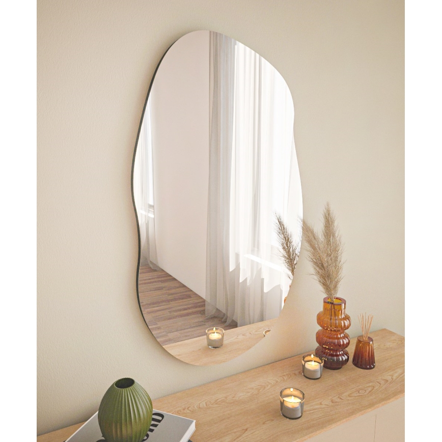 muur spiegel LOSSA 89x52 cm zwart