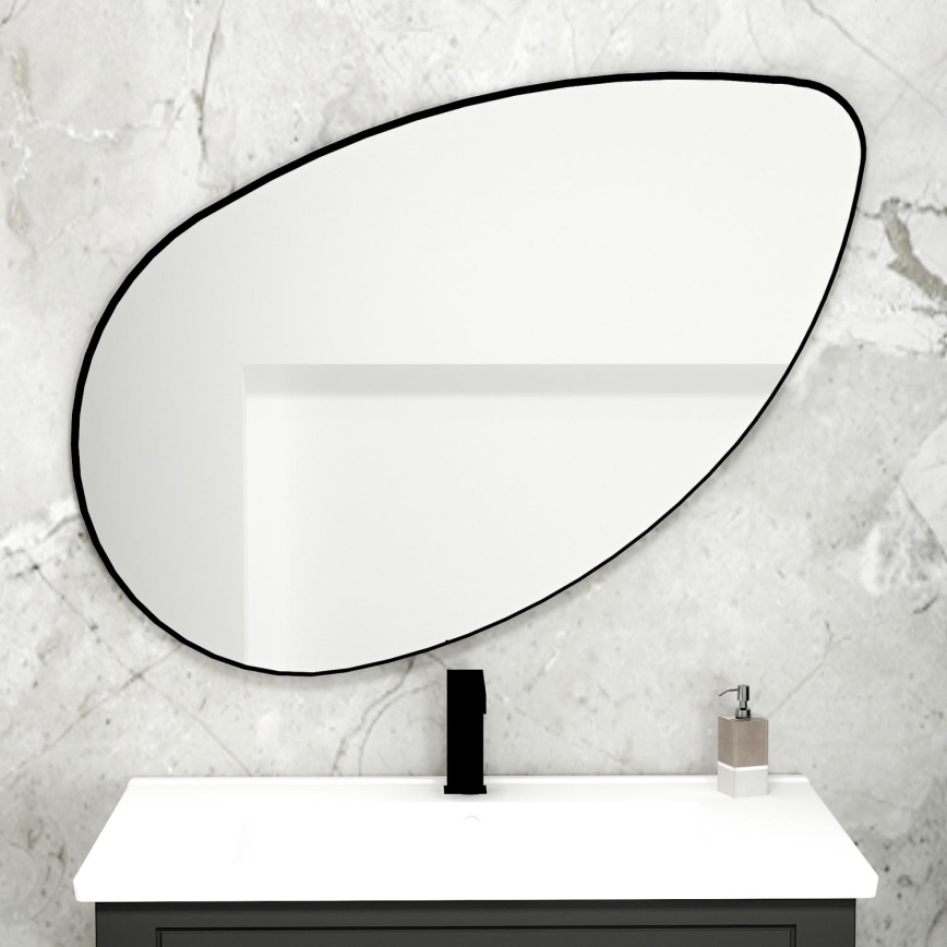 muur spiegel LUCAS 101,5x59,8 cm zwart