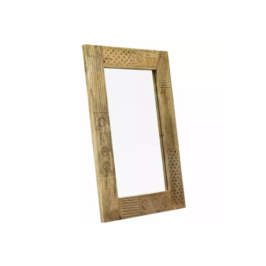 muur spiegel MANU 90x60 cm massief hout/mangoboom