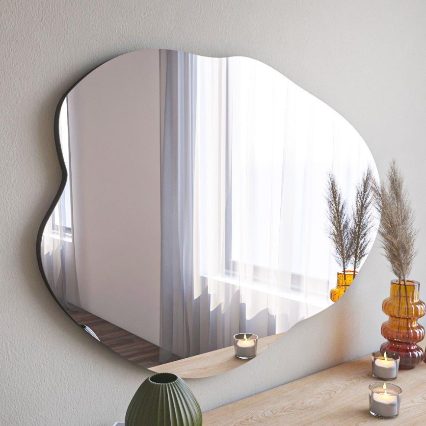 muur spiegel OHHO 85x60 cm zwart