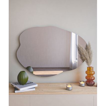 muur spiegel OHHO 85x60 cm zwart