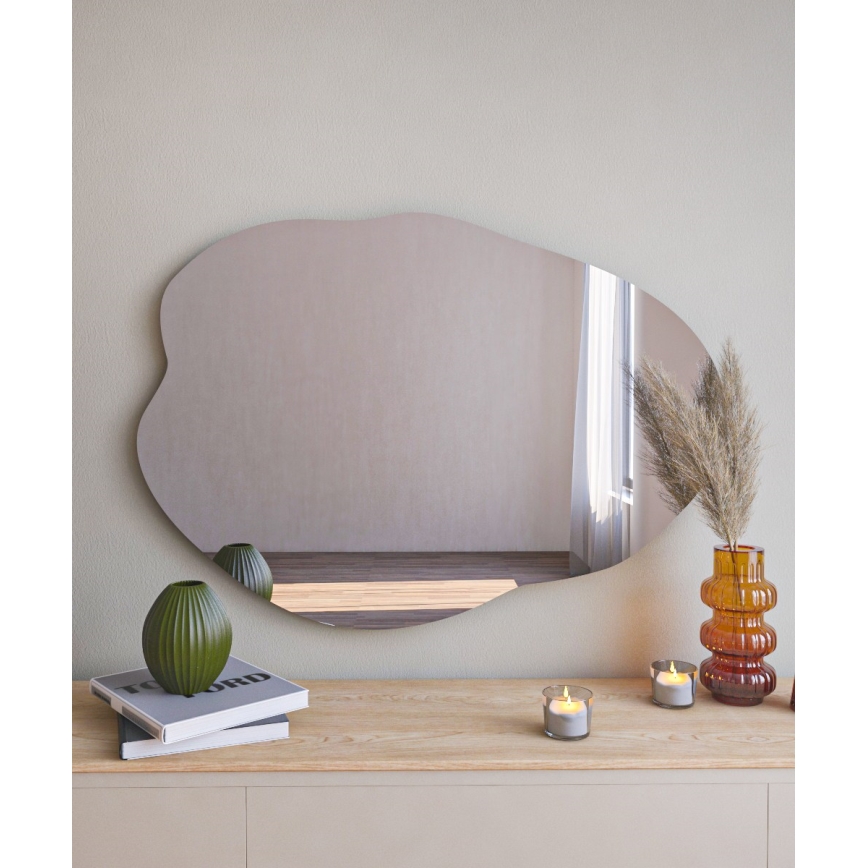 muur spiegel OHHO 85x60 cm zwart