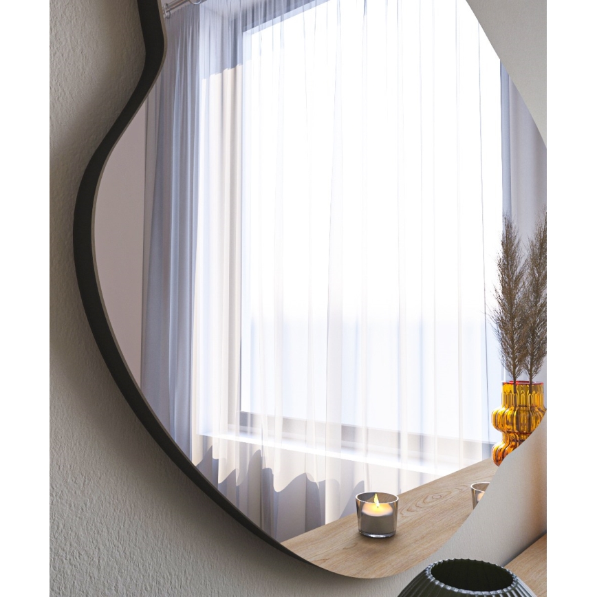 muur spiegel OHHO 85x60 cm zwart