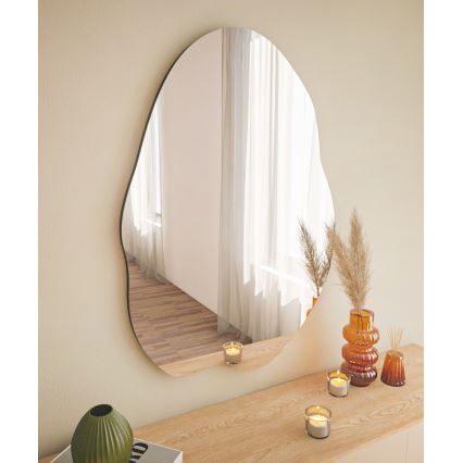 muur spiegel OHHO 85x60 cm zwart