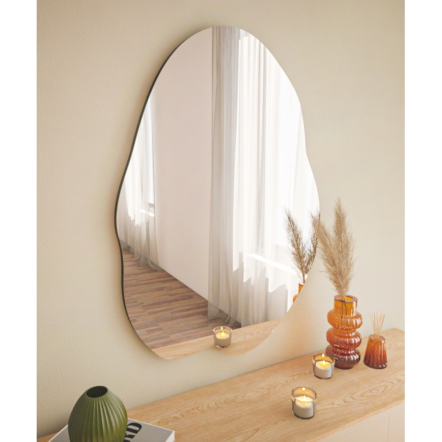 muur spiegel OHHO 85x60 cm zwart