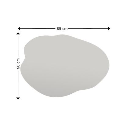 muur spiegel OHHO 85x60 cm zwart