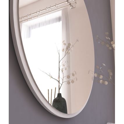 muur spiegel OZZE diameter 60 cm wit