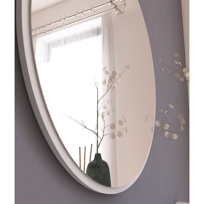 muur spiegel OZZE diameter 60 cm wit