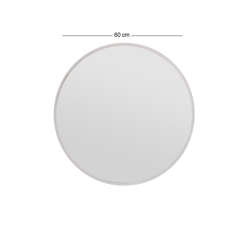 muur spiegel OZZE diameter 60 cm wit