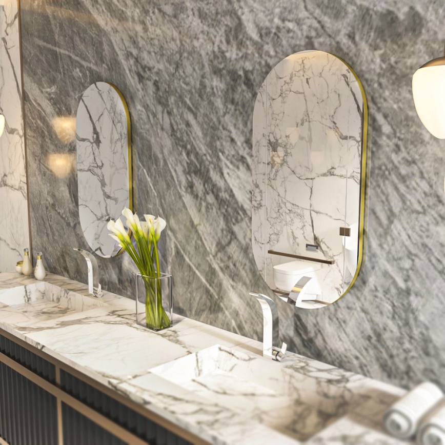 muur spiegel RIORS 85x45 cm goud