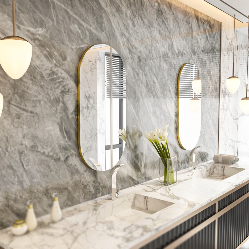 muur spiegel RIORS 85x45 cm goud