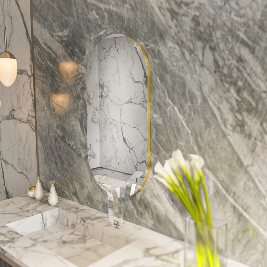 muur spiegel RIORS 85x45 cm goud