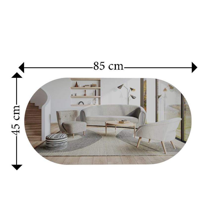 muur spiegel RIORS 85x45 cm goud