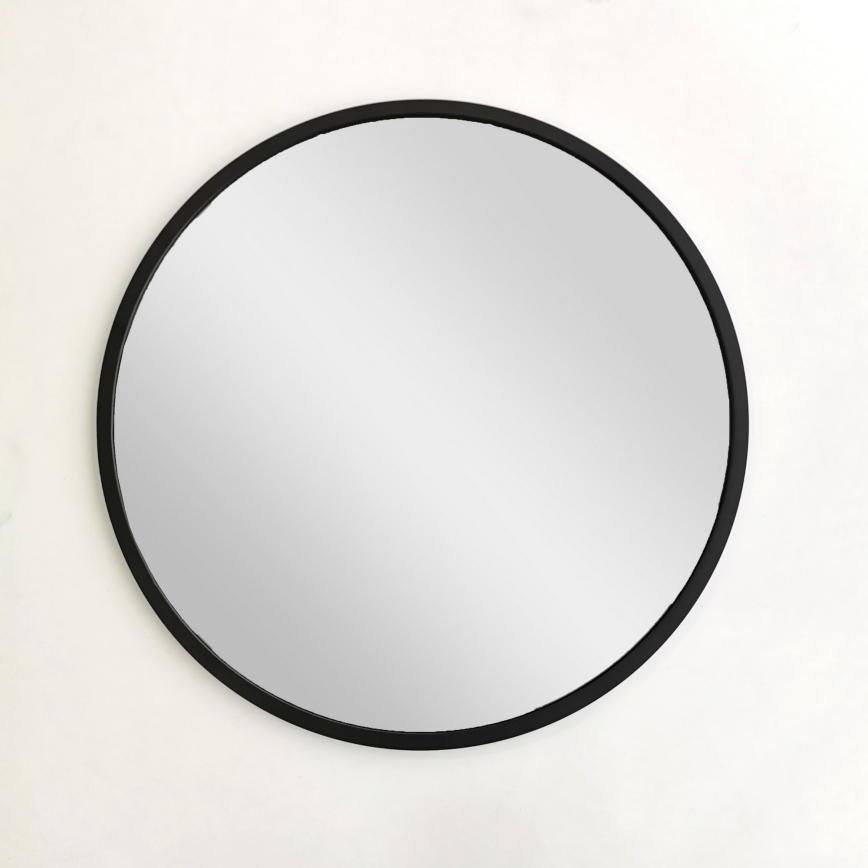 muur spiegel SIYAH diameter 60 cm zwart