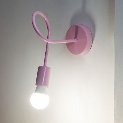 Muurlamp OXFORD 1xE27/15W/230V roze