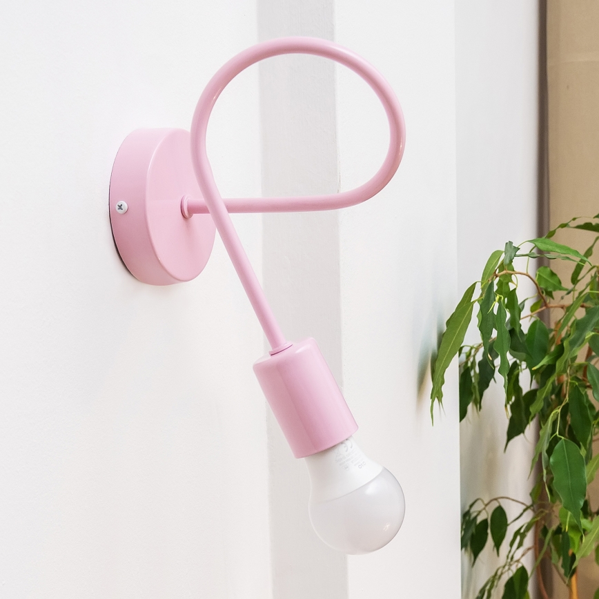 Muurlamp OXFORD 1xE27/15W/230V roze