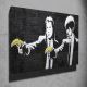 Muurschildering op canvas 70x100 cm zwart/wit