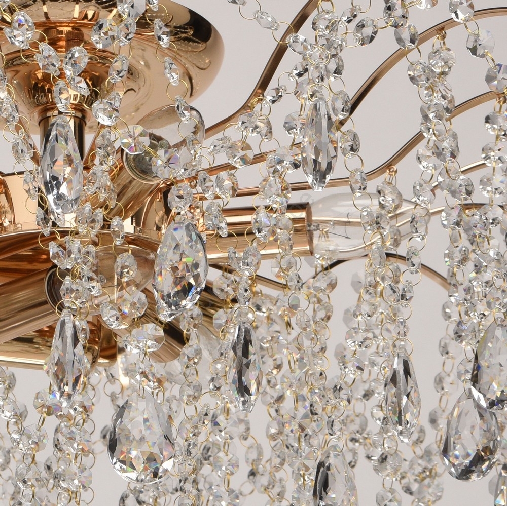 Lustre Plafonnier En Cristal WDW - 3 Couleurs Avec Télécommande Bluetooth - Moderne