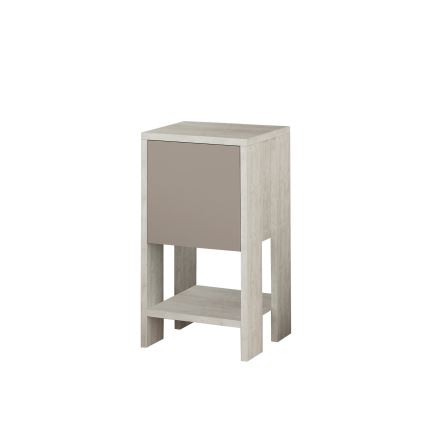 Nachtkastje EMA 55x30 cm wit/beige