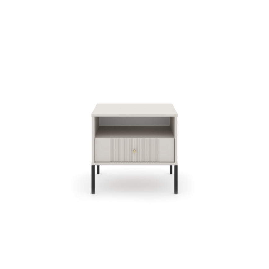 Nachtkastje LUE beige/zwart