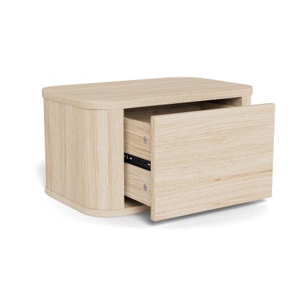 Nachtkastje MADERA 46x30 cm wit eiken