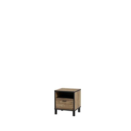 Nachtkastje OREN bruin/zwart