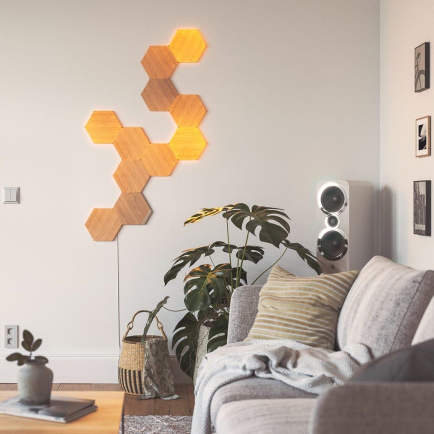 Nanoleaf - LOT 3x Panneau à intensité variable LED HEXAGONS LED/2W/230V Wi-Fi