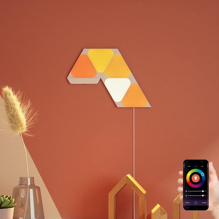 Nanoleaf - LOT 5x Panneau RGB à intensité variable TRIANGLES LED/0,5W/230V 1200-6500K Wi-Fi