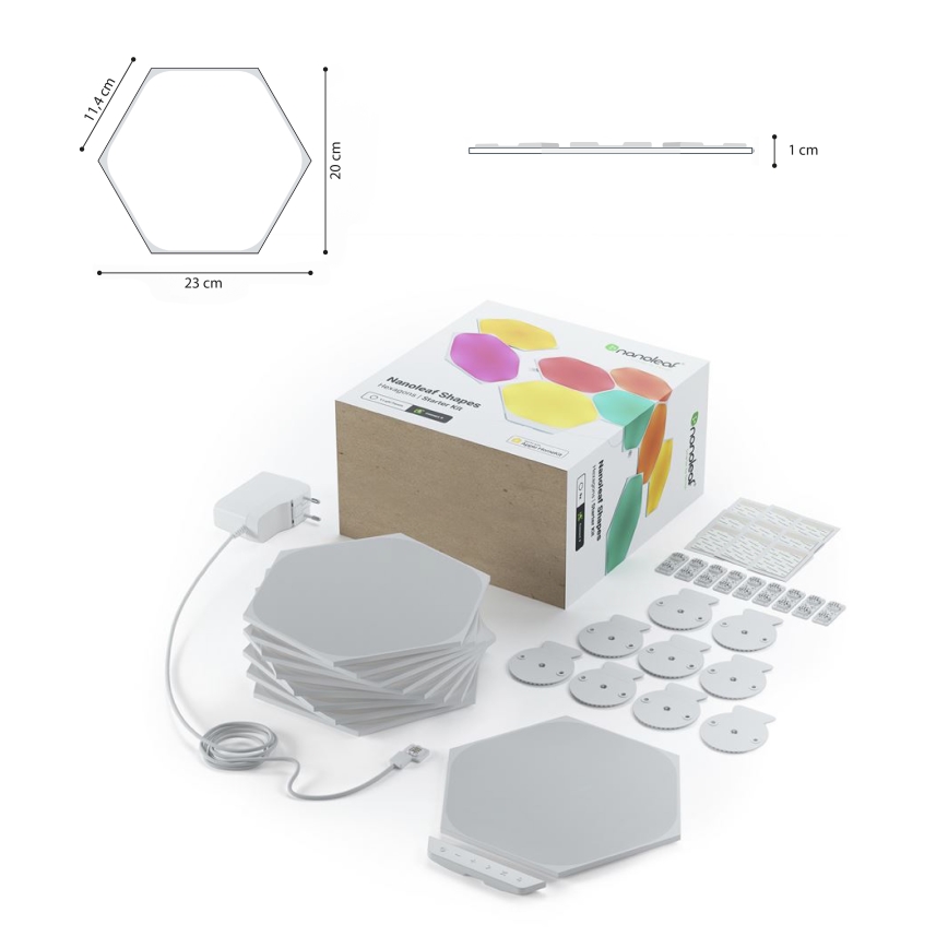 Nanoleaf - SET 9x LED RGB Dimbaar lichtpaneel SHAPES HEXAGON LED/2W/230V 1200-6500K Wi-Fi