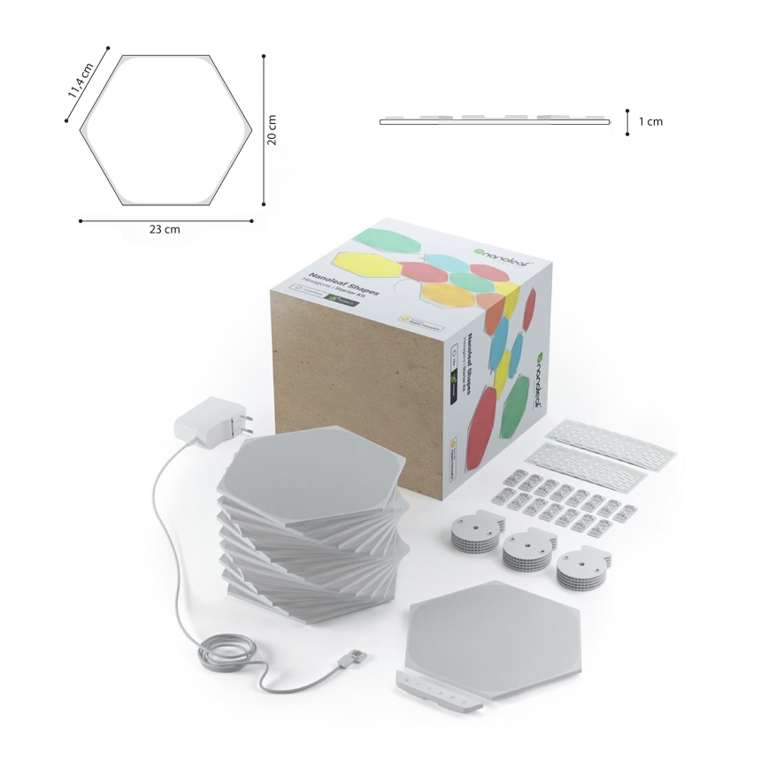 Nanoleaf - LOT 15x Panneau RGB à intensité variable LED/2W/230V 1200-6500K Wi-Fi