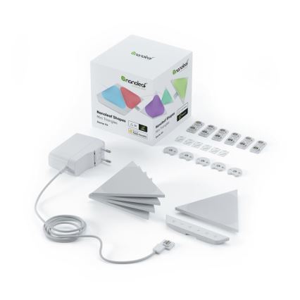 Nanoleaf - LOT 5x Panneau RGB à intensité variable TRIANGLES LED/0,5W/230V 1200-6500K Wi-Fi