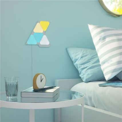 Nanoleaf - LOT 5x Panneau RGB à intensité variable TRIANGLES LED/0,5W/230V 1200-6500K Wi-Fi