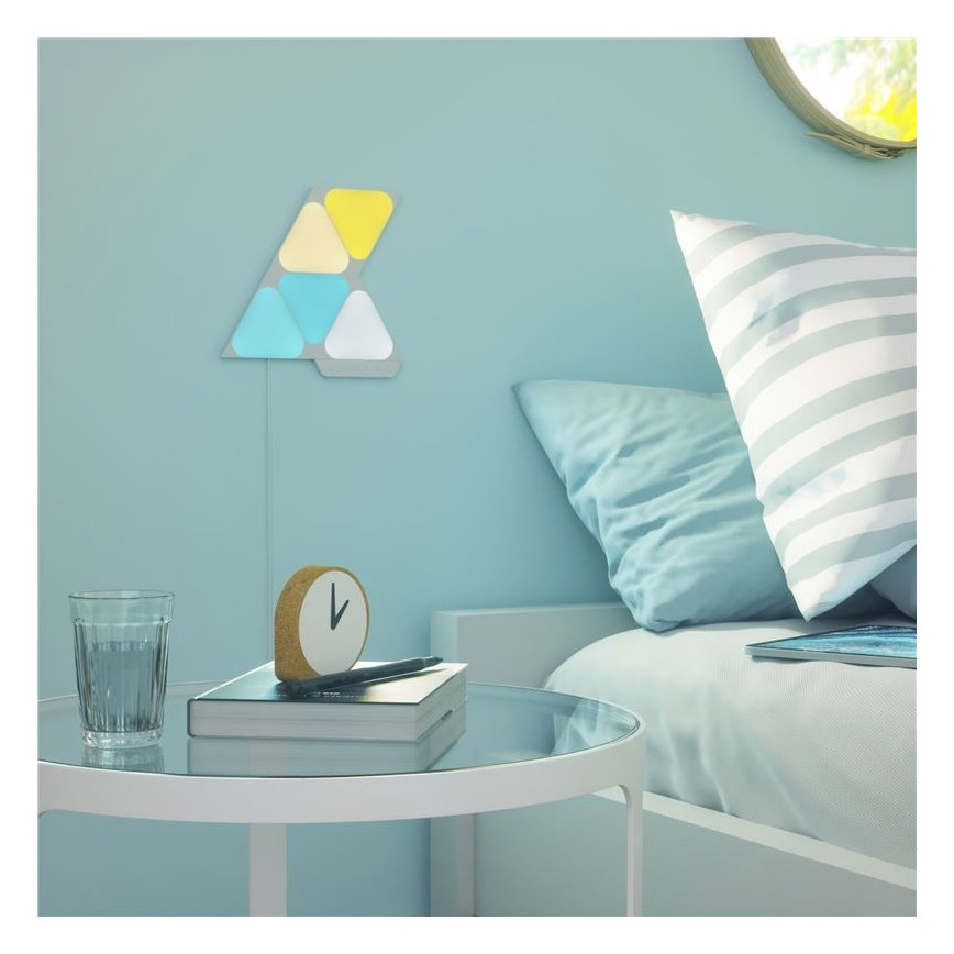 Nanoleaf - LOT 5x Panneau RGB à intensité variable TRIANGLES LED/0,5W/230V 1200-6500K Wi-Fi