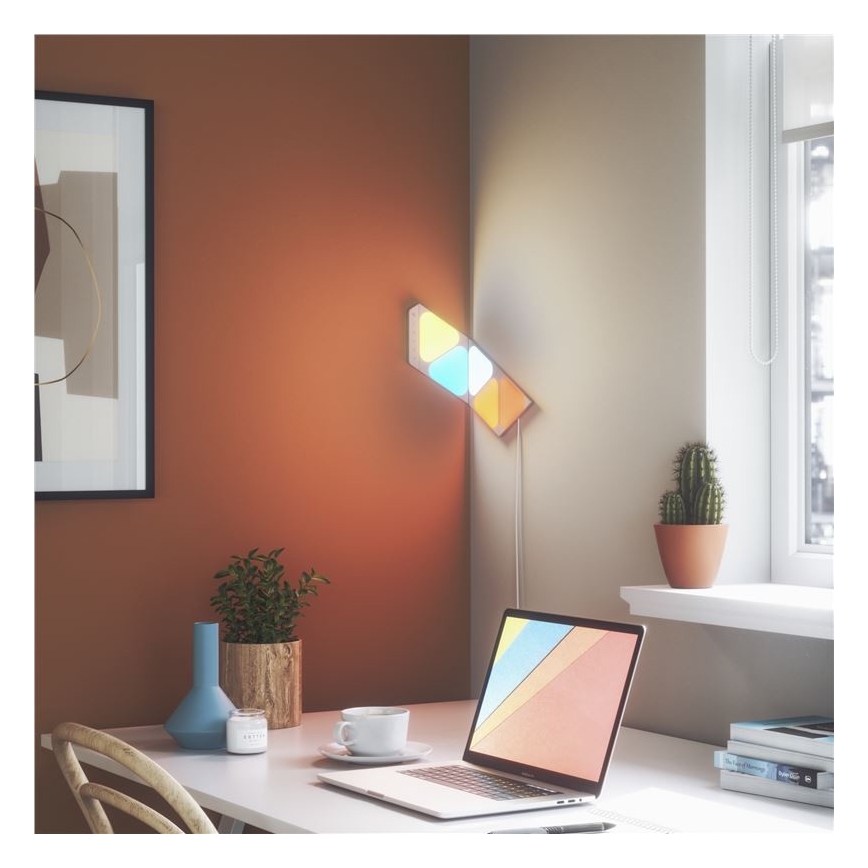 Nanoleaf - LOT 5x Panneau RGB à intensité variable TRIANGLES LED/0,5W/230V 1200-6500K Wi-Fi