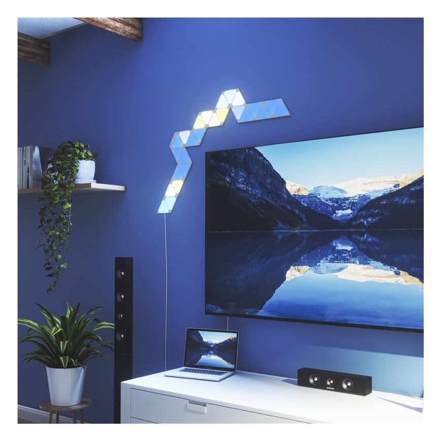 Nanoleaf - LOT 5x Panneau RGB à intensité variable TRIANGLES LED/0,5W/230V 1200-6500K Wi-Fi