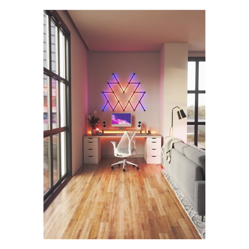 Nanoleaf - Set railhoezen LINES 9 st. zwart mat