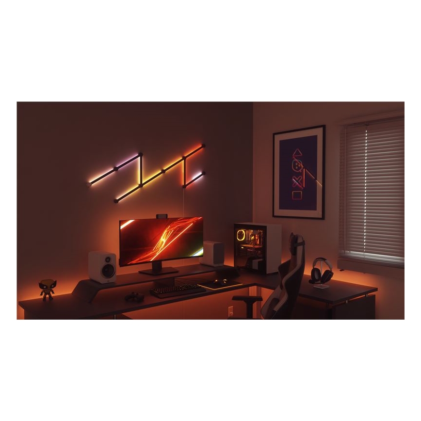 Nanoleaf - Set railhoezen LINES 9 st. zwart mat