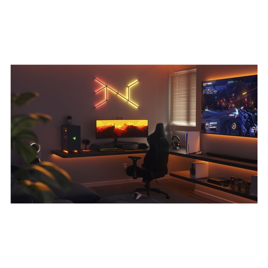 Nanoleaf NL59-K-0002LW-9PK-EU-LOT x9 Rail à intensité LED RGBW LINES 1200 K-6000 K Wi-Fi