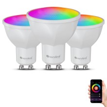 Nanoleaf - SET 3x LED RGBCW Dimbare lamp ESSENTIALS GU10/5W/230V 2700-6500K