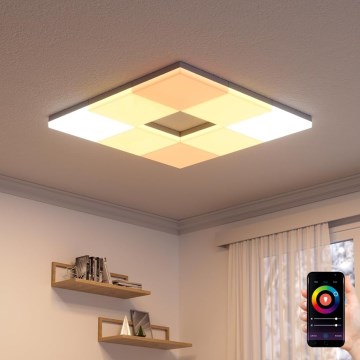 Nanoleaf - SET 3x LED RGBW dimbare plafondlamp SKYLIGHT LED/18W/230V + 2xLED/16W/230V 2700-6500K Wi-Fi