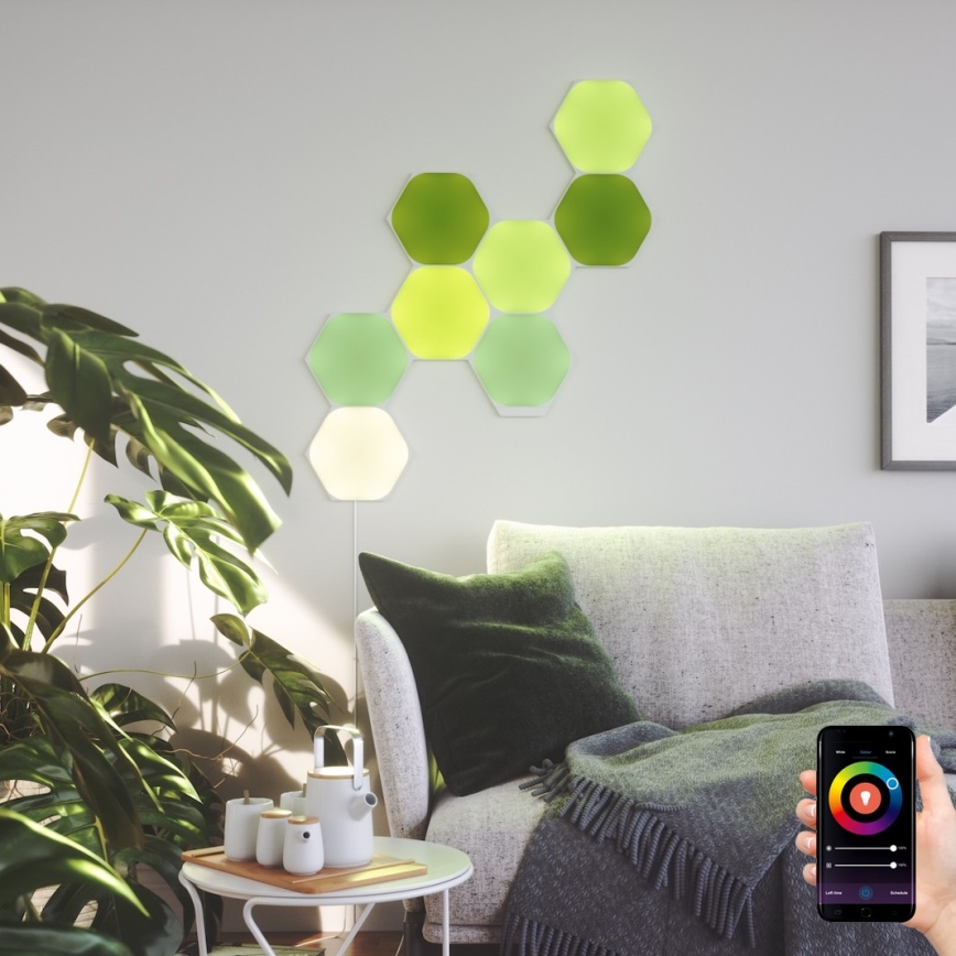 Nanoleaf - SET 9x LED RGB Dimbaar lichtpaneel SHAPES HEXAGON LED/2W/230V 1200-6500K Wi-Fi