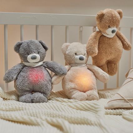 Nattou - Doudou avec mélodie et lumière SLEEPY BEAR 4en1 beige