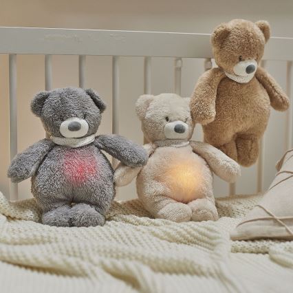 Nattou - Doudou avec mélodie et lumière SLEEPY BUNNY 4en1 marron