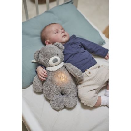 Nattou - Lekker knuffelen met een melodietje en lichtje SLEEPY BEAR 4in1 grijs