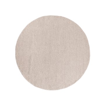 Natuurlijk rond vloerkleed FIR WOOL 160 cm 2600 g/m2 beige