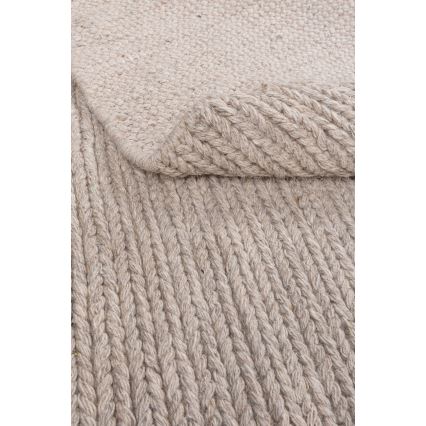 Natuurlijk rond vloerkleed FIR WOOL 160 cm 2600 g/m2 beige