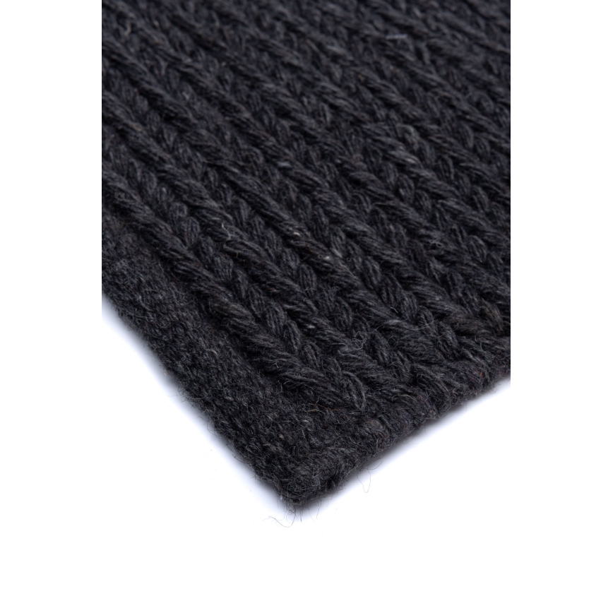 Natuurlijk vloerkleed FIR WOOL 120x170 cm 2600 g/m² antraciet