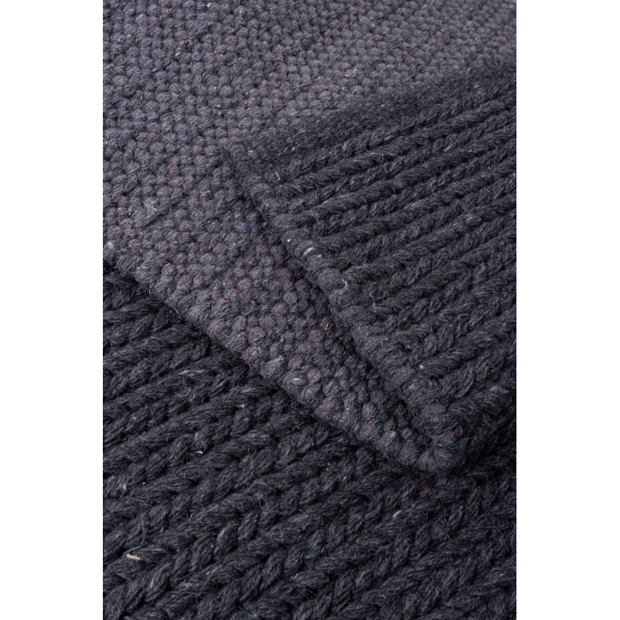 Natuurlijk vloerkleed FIR WOOL 120x170 cm 2600 g/m² antraciet