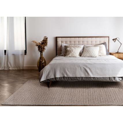 Natuurlijk vloerkleed FIR WOOL 160x230 cm 2600 g/m2 beige